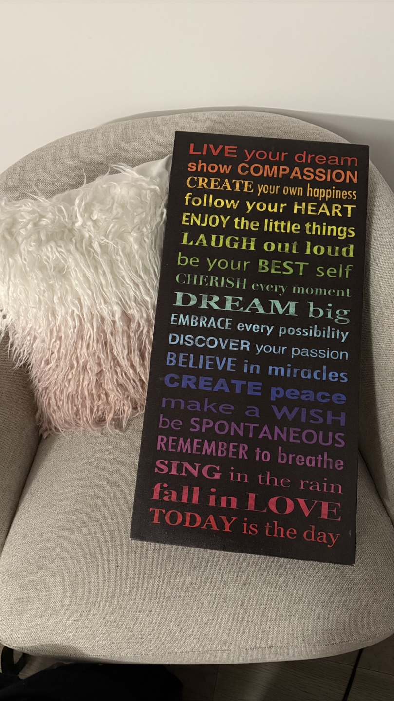 Inspirational Wall Decor - Rainbow Text