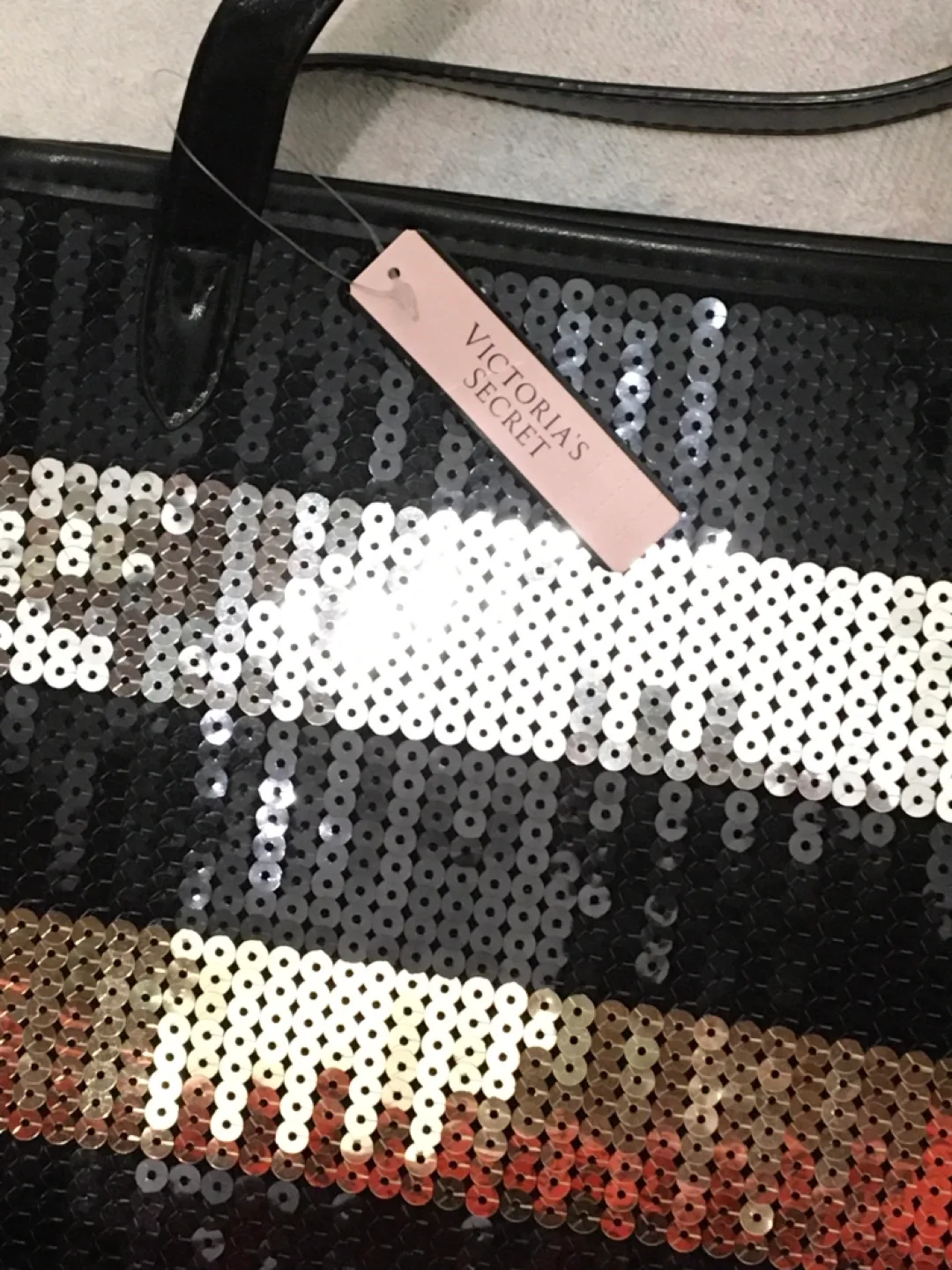 Victoria's Secret Black Sequin Tote Bag image indicator(3)