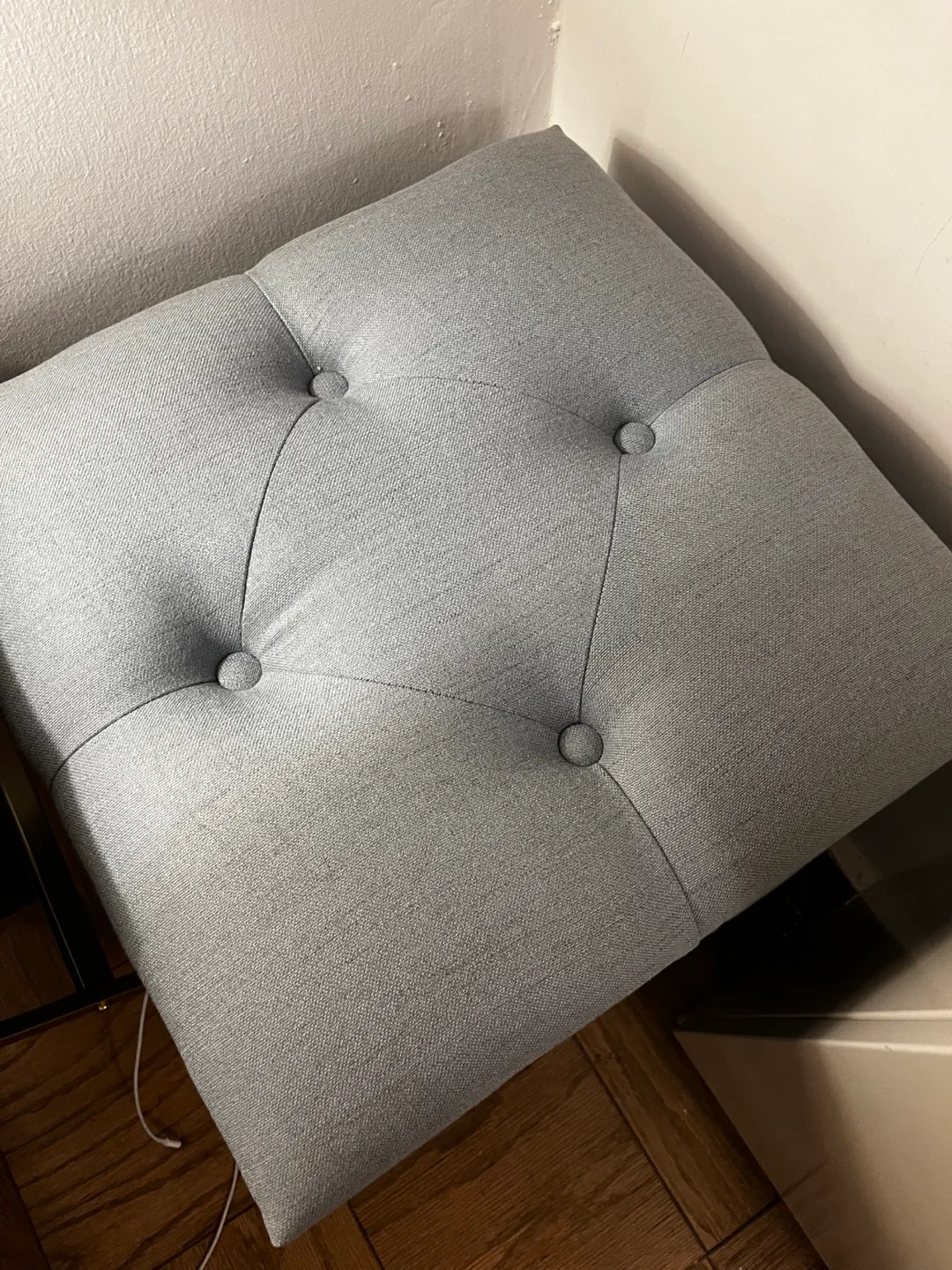 Gray Storage Ottoman thumbnail