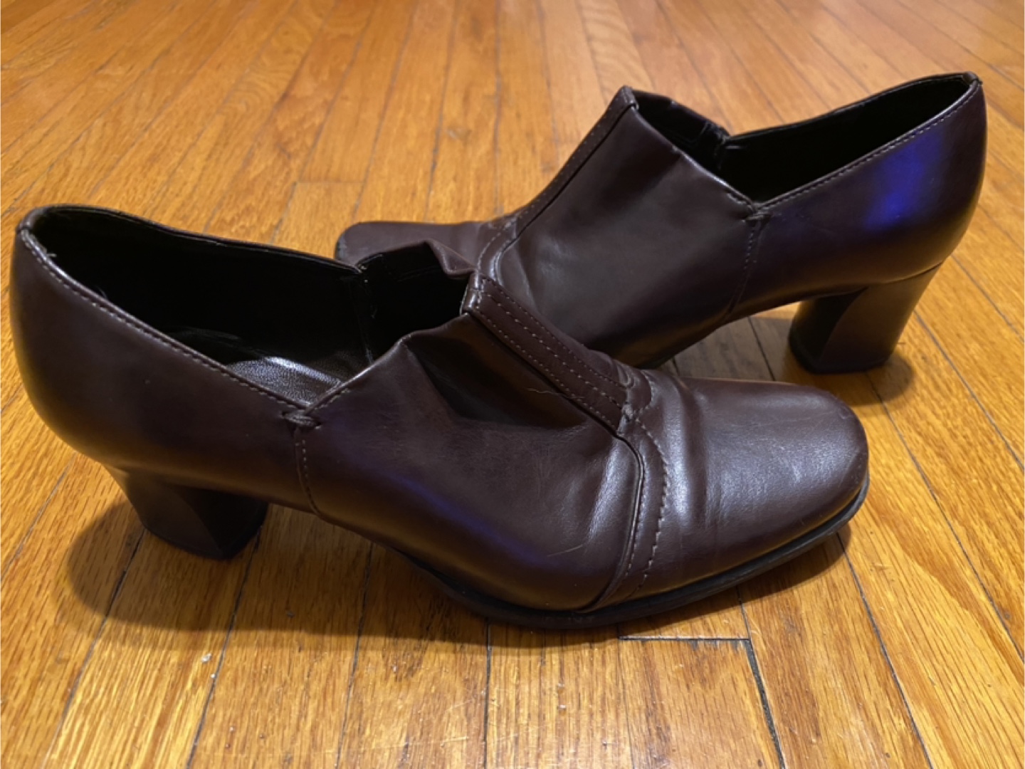 Franco Sarto Brown Leather Heels - Size 7 - photo 2