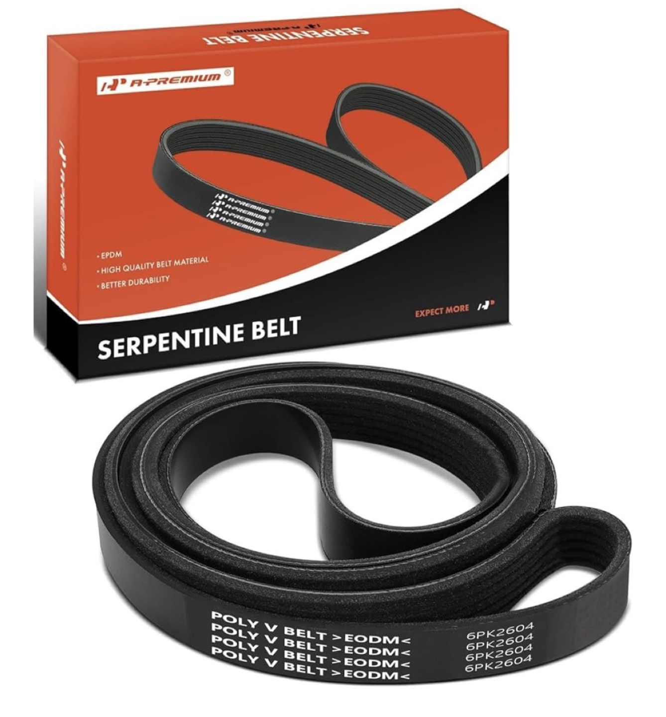 A-Premium Serpentine Belt - 6PK2604