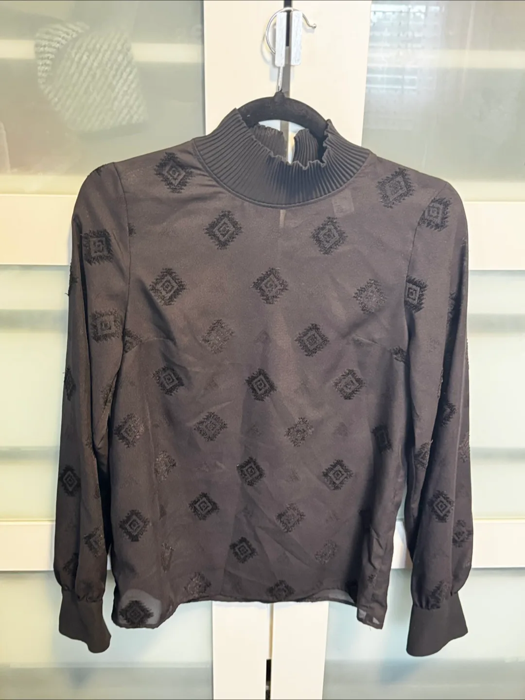 Black Patterned Blouse - Size US 2 thumbnail