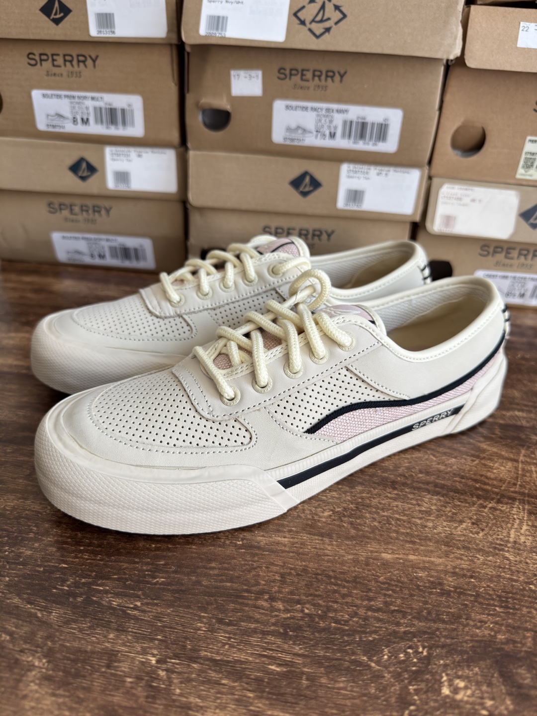 Sperry Soletide Prem Ivory Multi Sneakers - Size 8M - photo 5