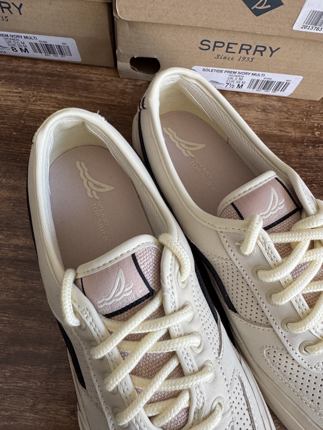 Sperry Soletide Prem Ivory Multi Sneakers - Size 8M - photo 4