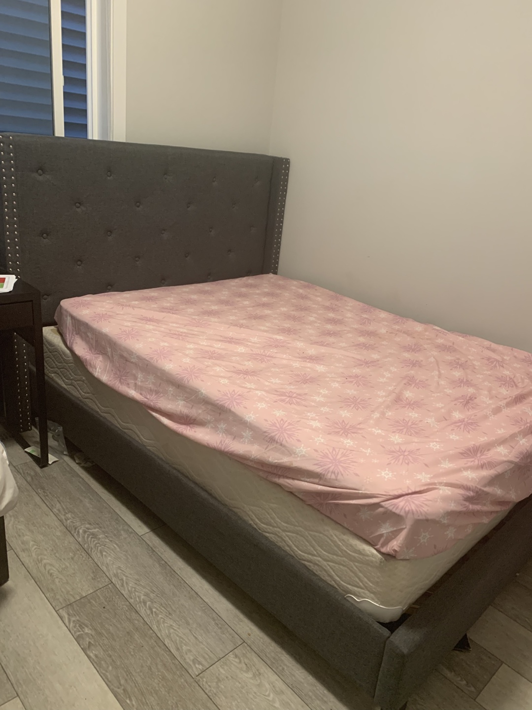 Upholstered Bed Frame - Grey