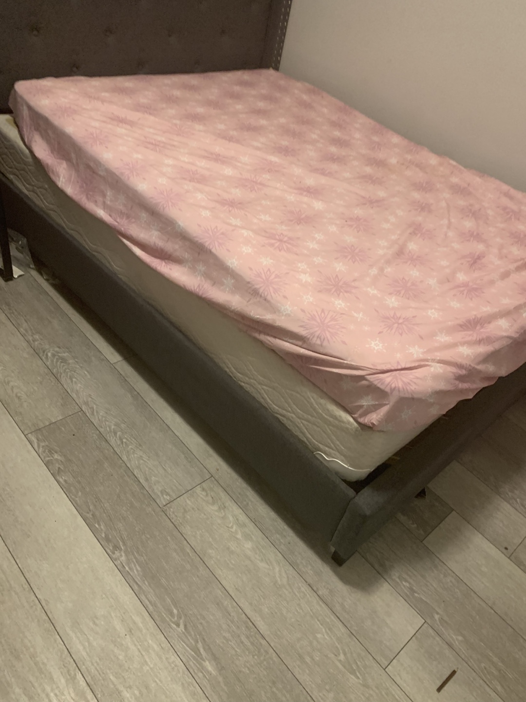Upholstered Bed Frame - Grey - photo 3