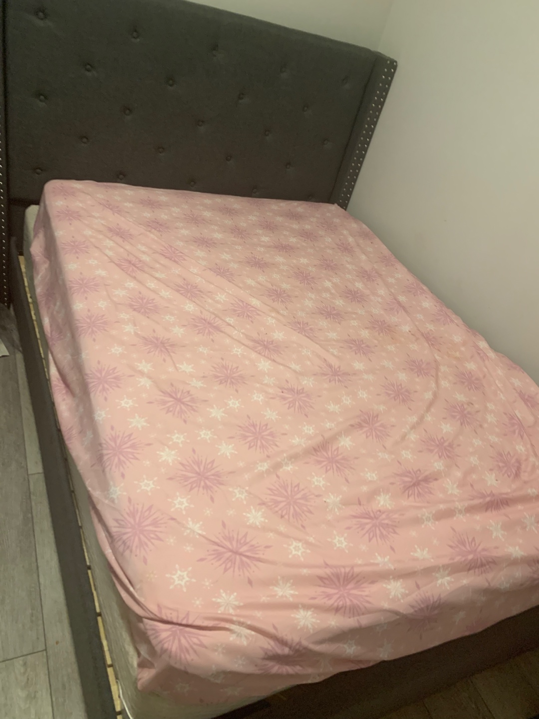 Upholstered Bed Frame - Grey - photo 2