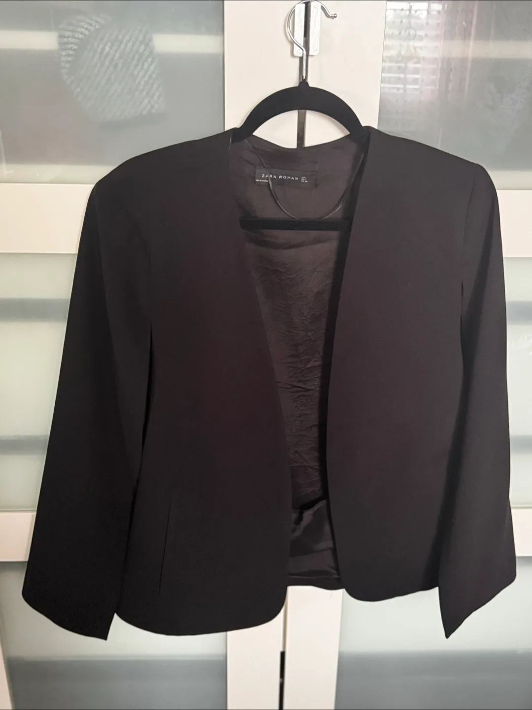Zara Woman Black Blazer - Size L thumbnail