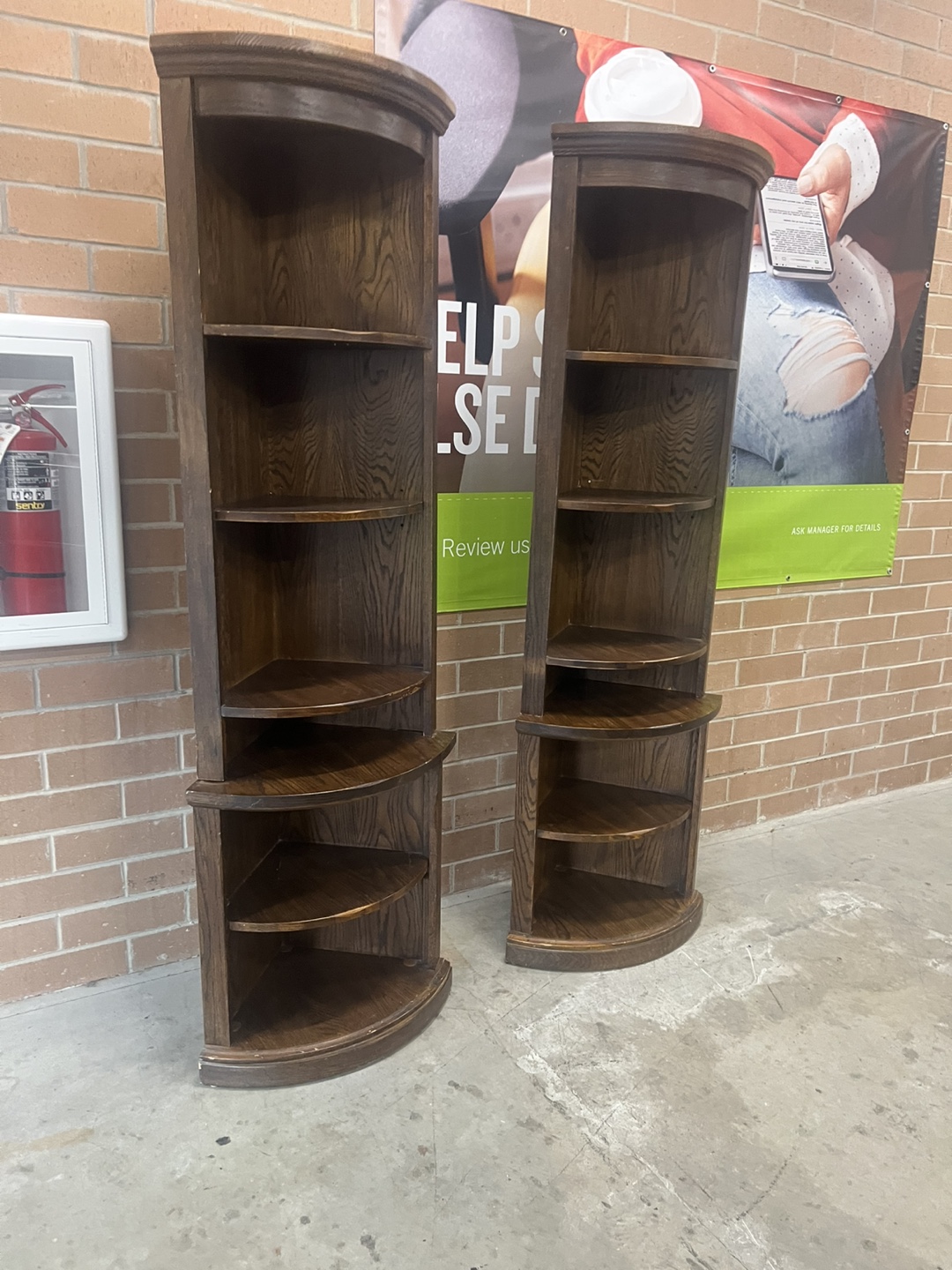 Corner Wooden Shelves - Dark Brown - photo 5