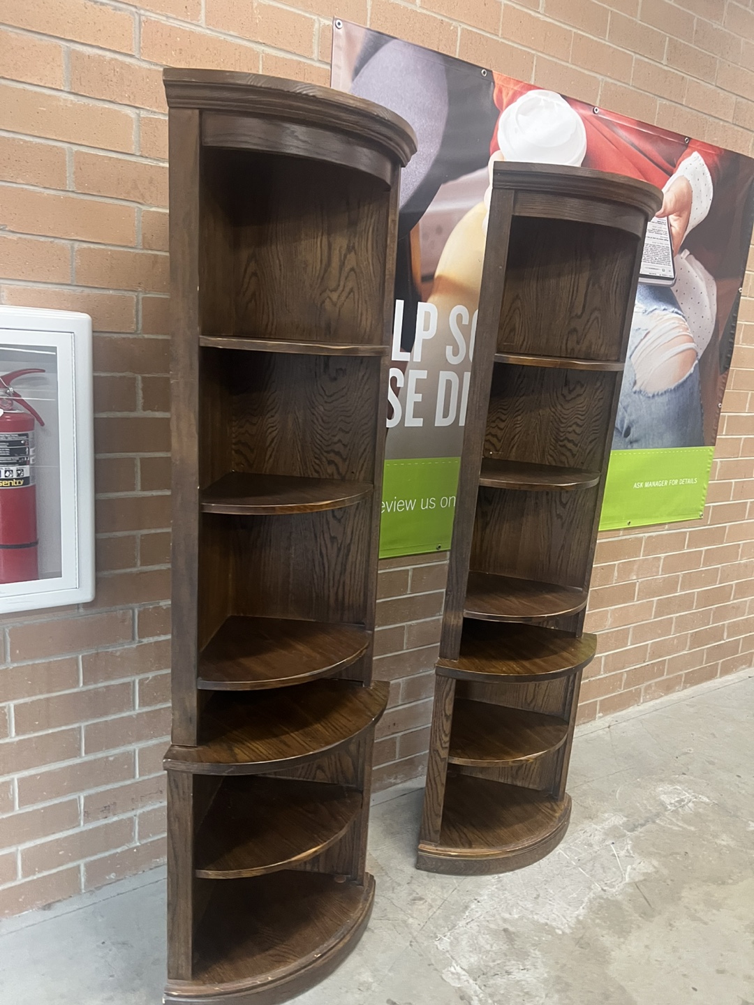 Corner Wooden Shelves - Dark Brown - photo 3