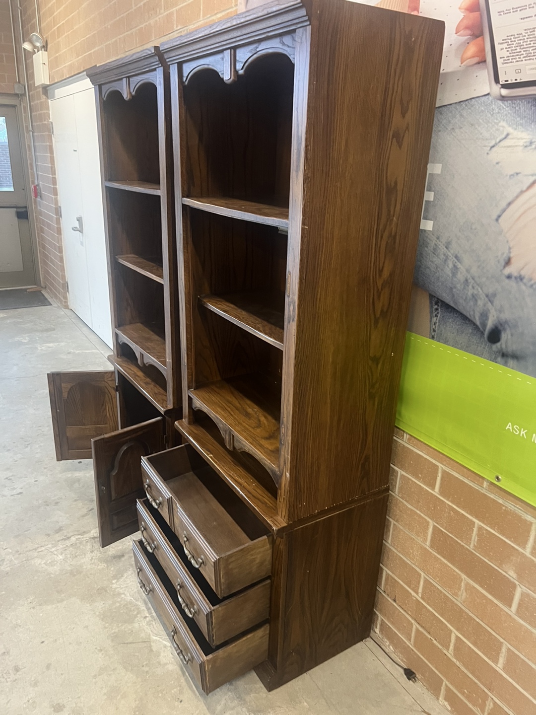 Matching Wooden Bookcases - Set of 2 - photo 5