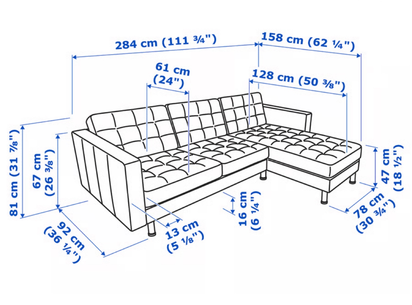 IKEA - LANDSKRONA(MRABO) sofa Navy Blue - photo 2