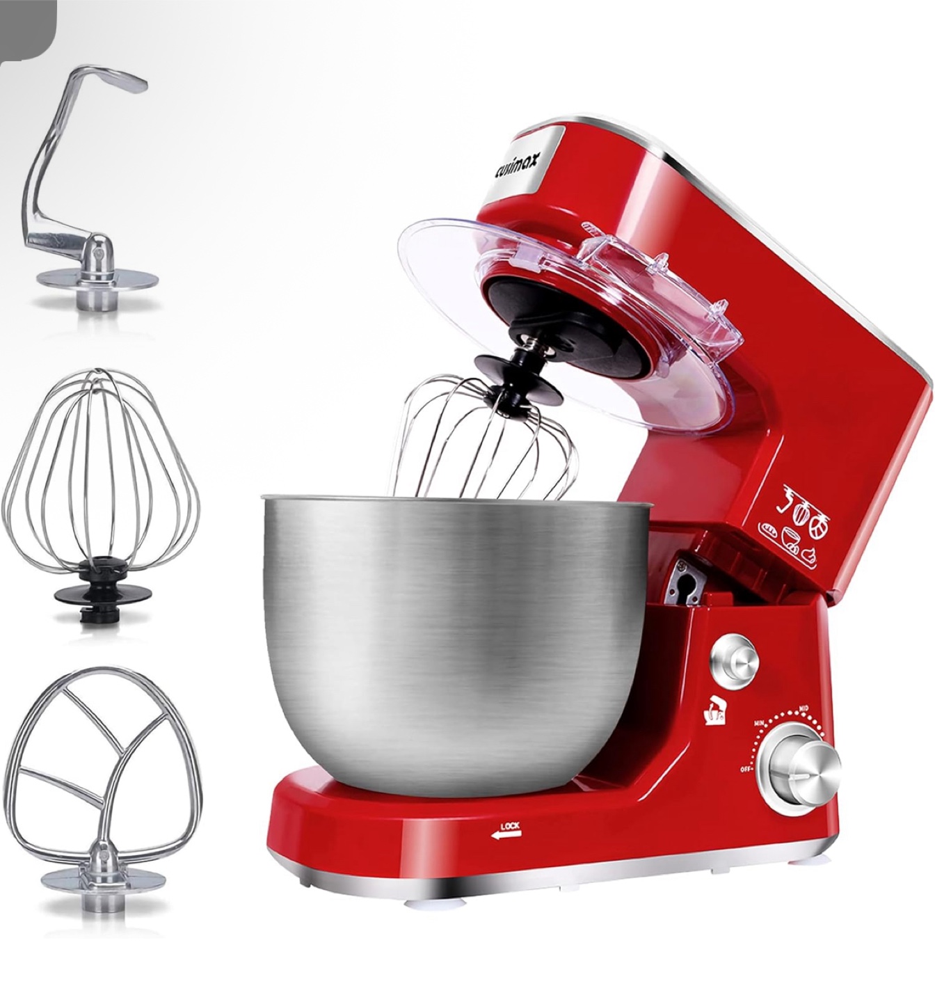 Cusimax CMKM-150G Kitchen Mixer - Red - photo 3