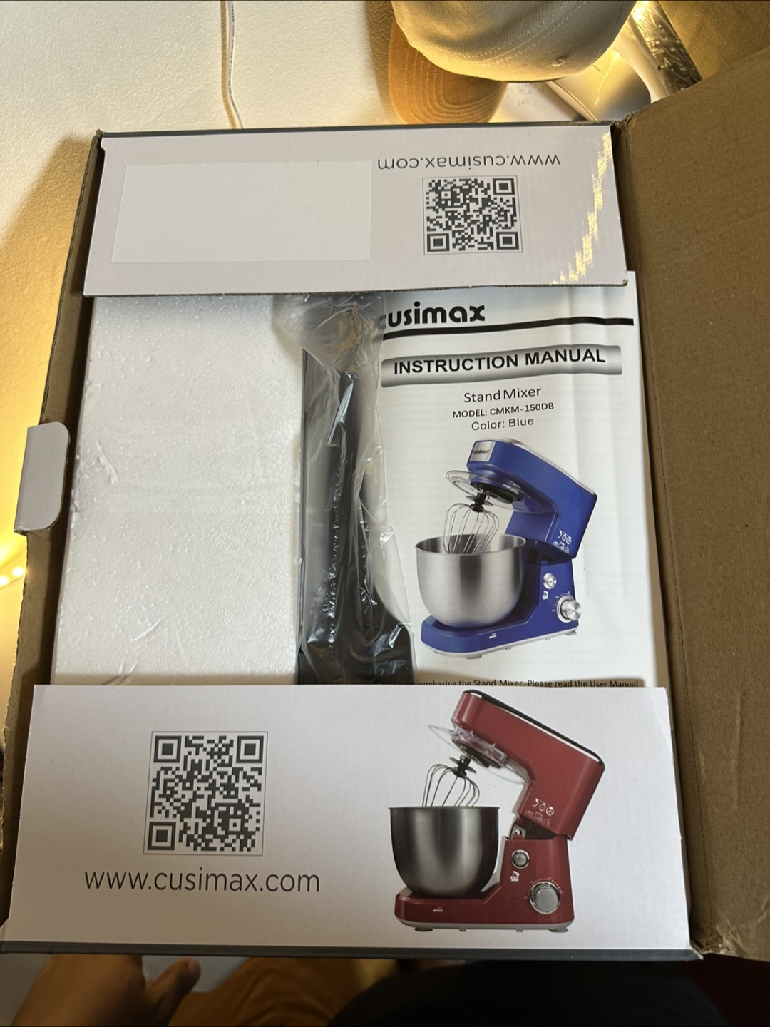Cusimax CMKM-150G Kitchen Mixer - Red - photo 2