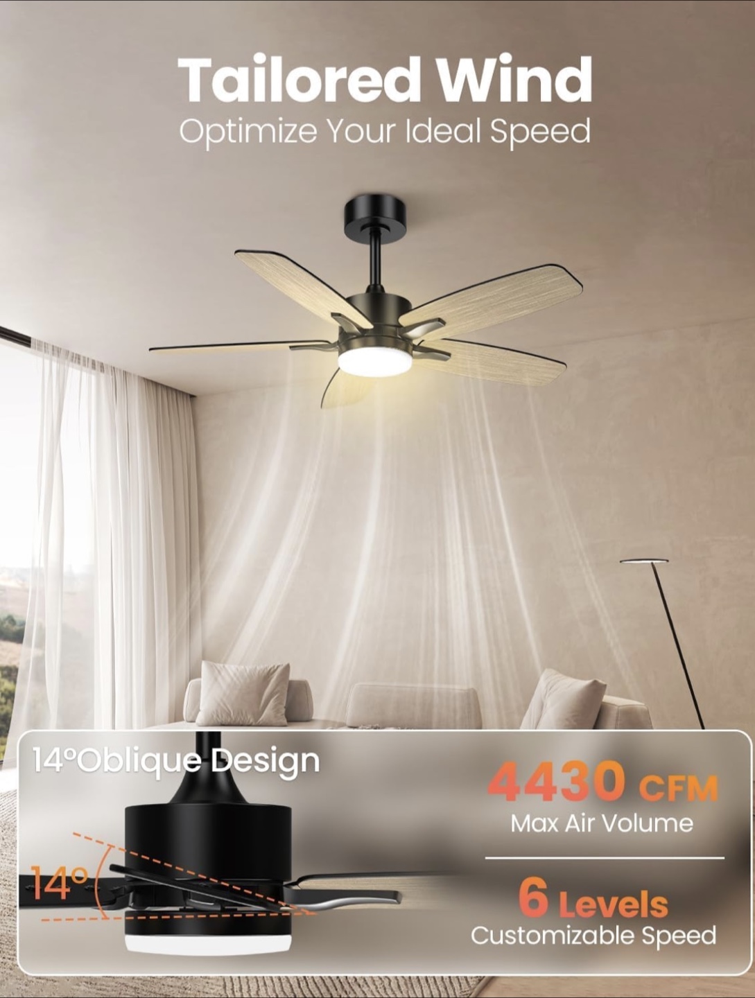 Hismummer Ceiling Fan - 42 inch - photo 3