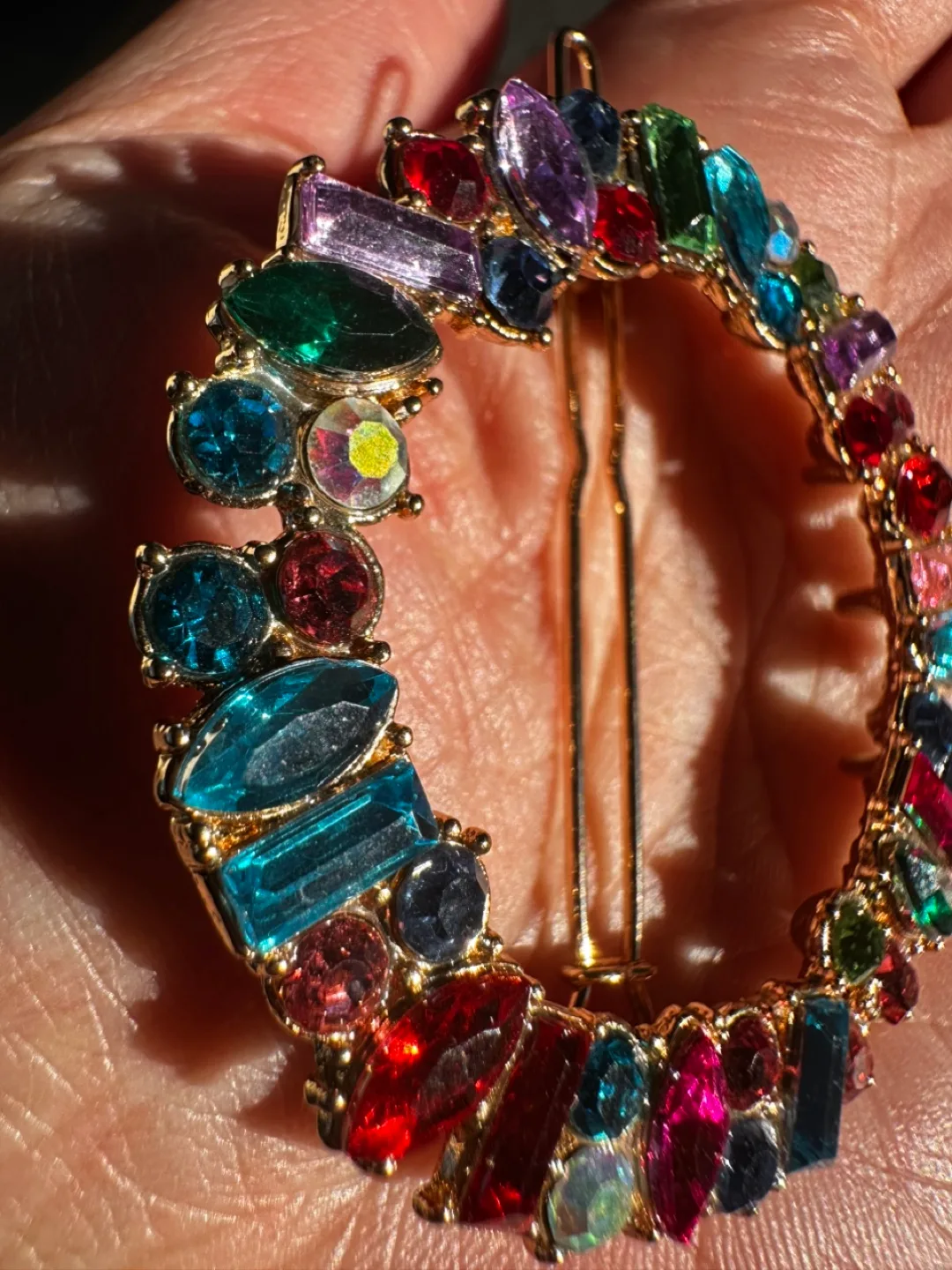 Colorful Rhinestone Hair/Scarf Clip image indicator(2)