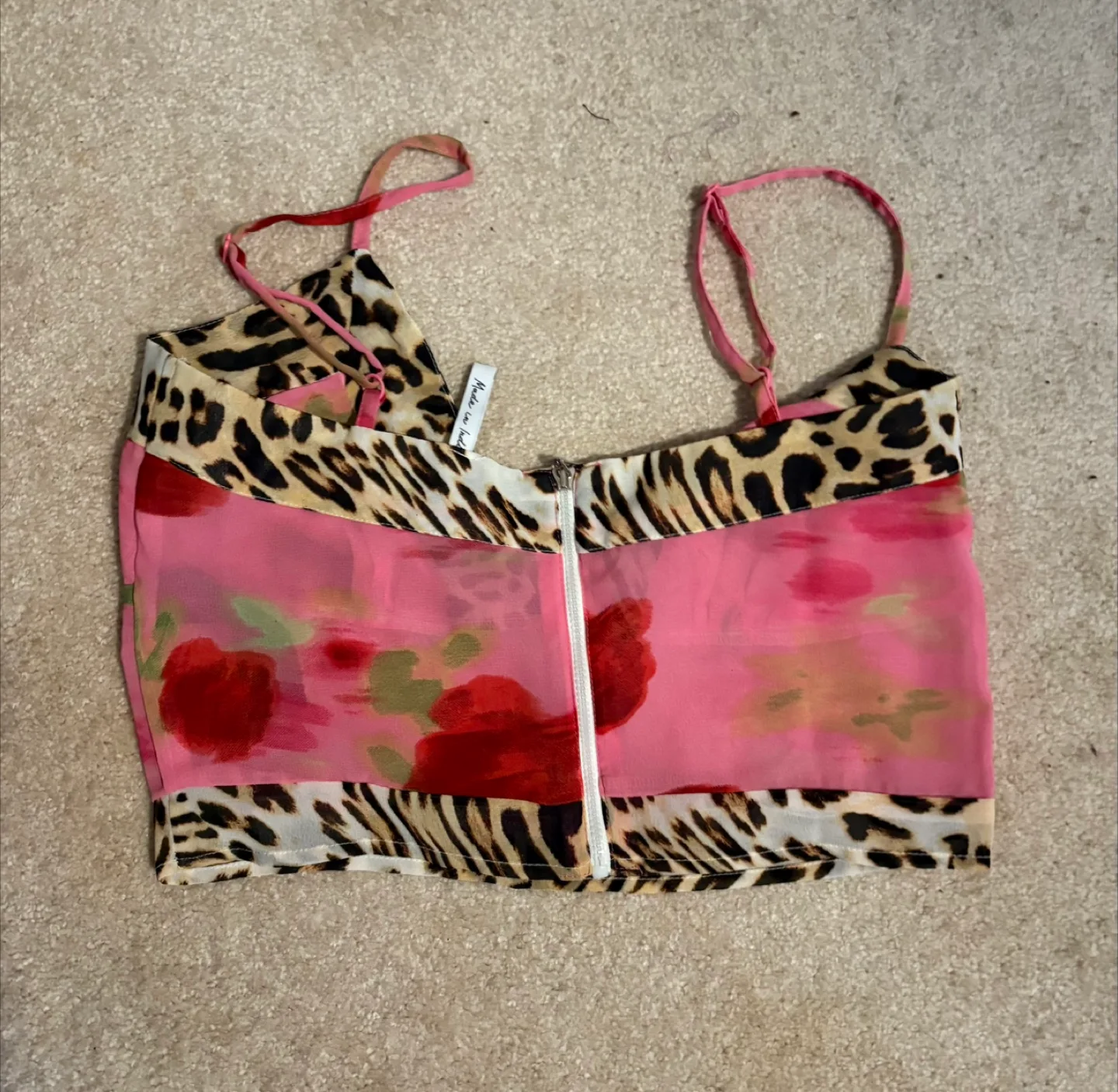 Floral & Leopard Print Top & Skirt Set image indicator(4)