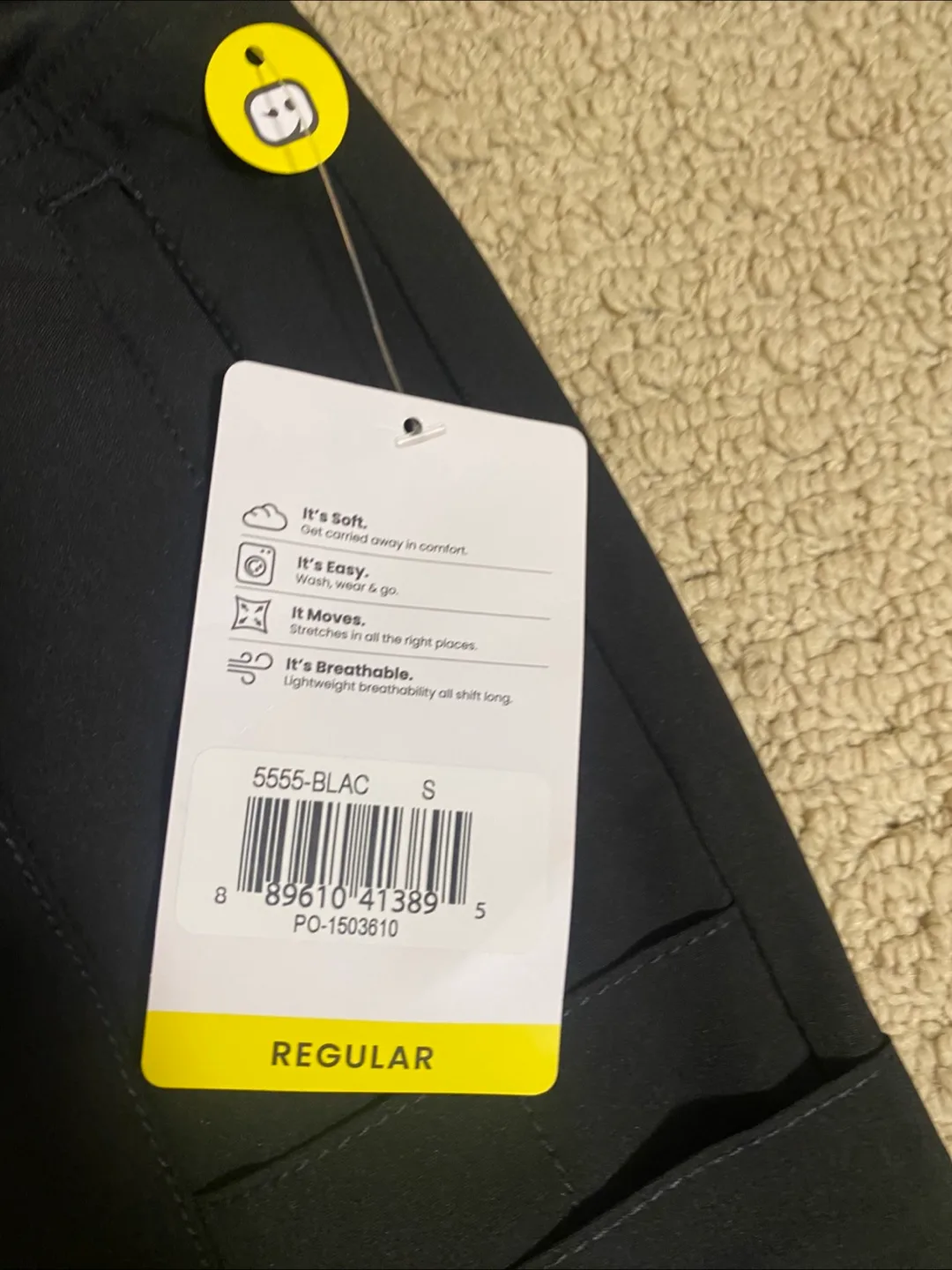 New Wink W123 Black Scrub Pants - Size S image indicator(4)