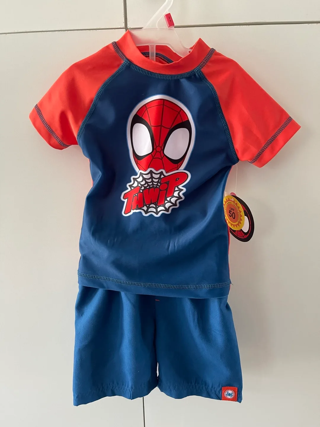 Marvel Spidey Rash Guard & Swim Short - Size 2T - New thumbnail