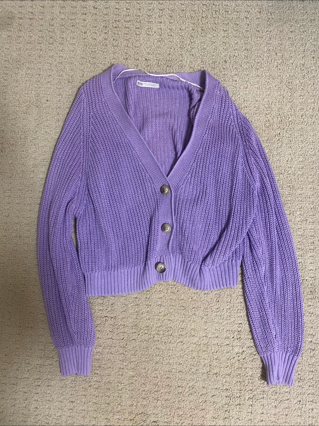 Purple Knit Cardigan, Size S image indicator(2)