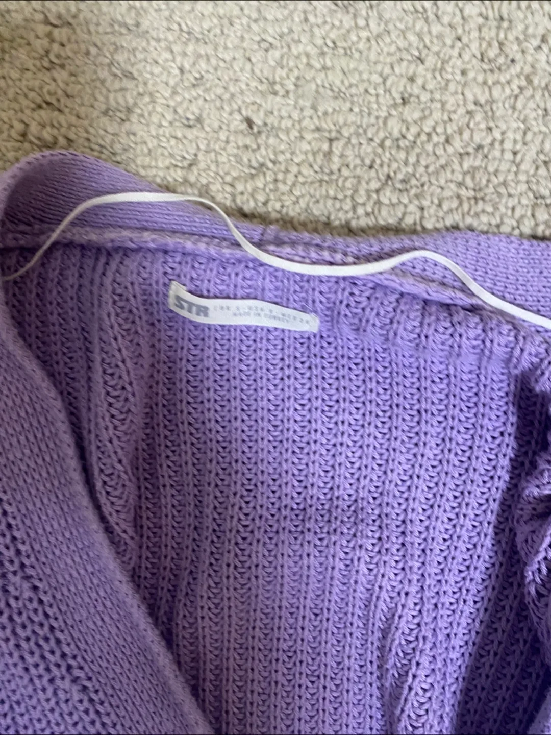 Purple Knit Cardigan, Size S image indicator(3)