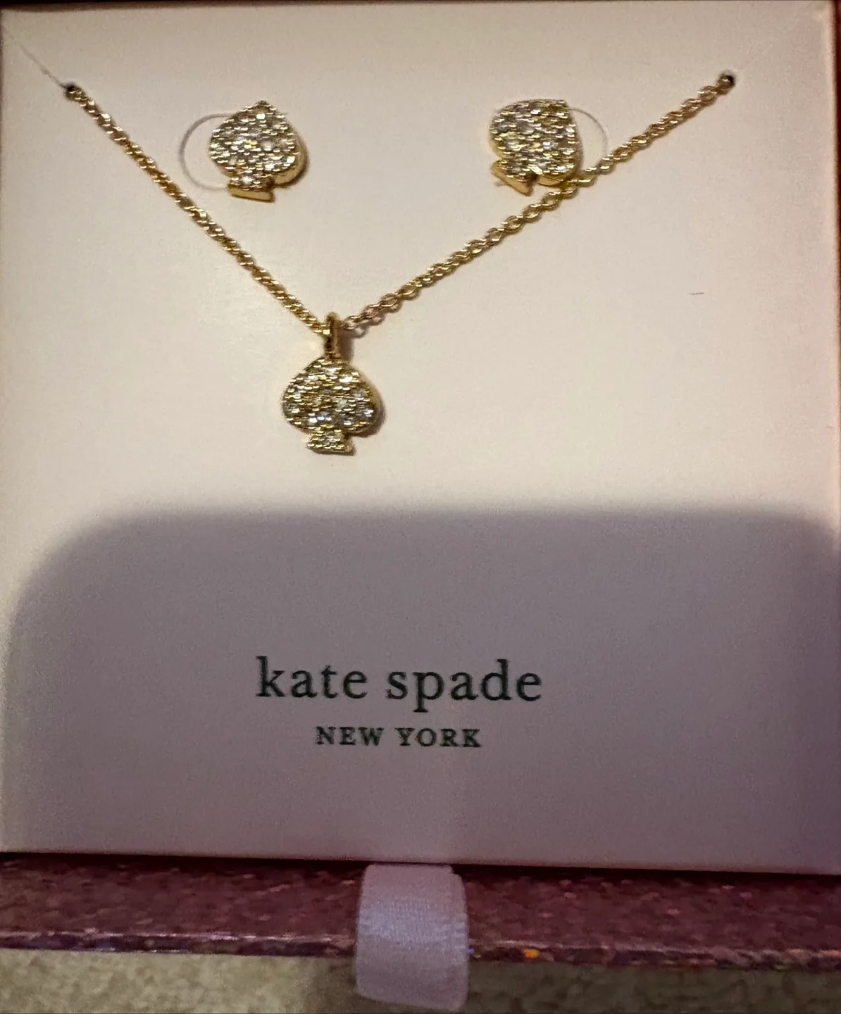 Kate Spade New York Signature Spade Necklace & Earrings Set image indicator(3)