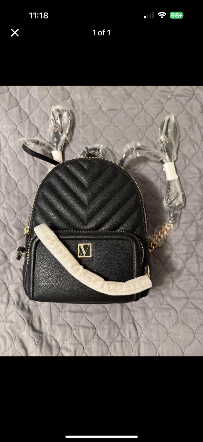New Victoria's Secret Black Backpack