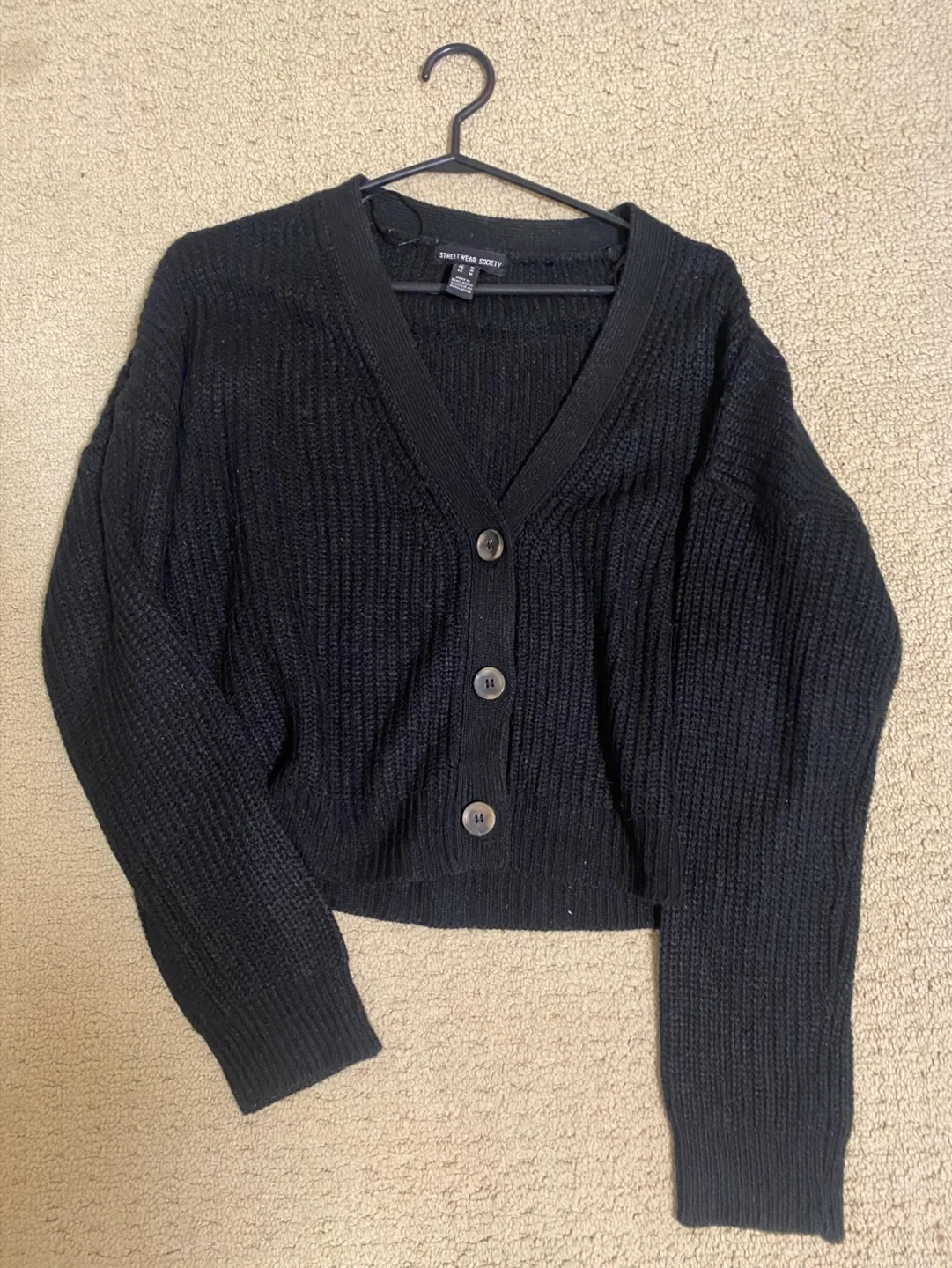 Streetwear Society Black Cardigan - Size M image indicator(2)