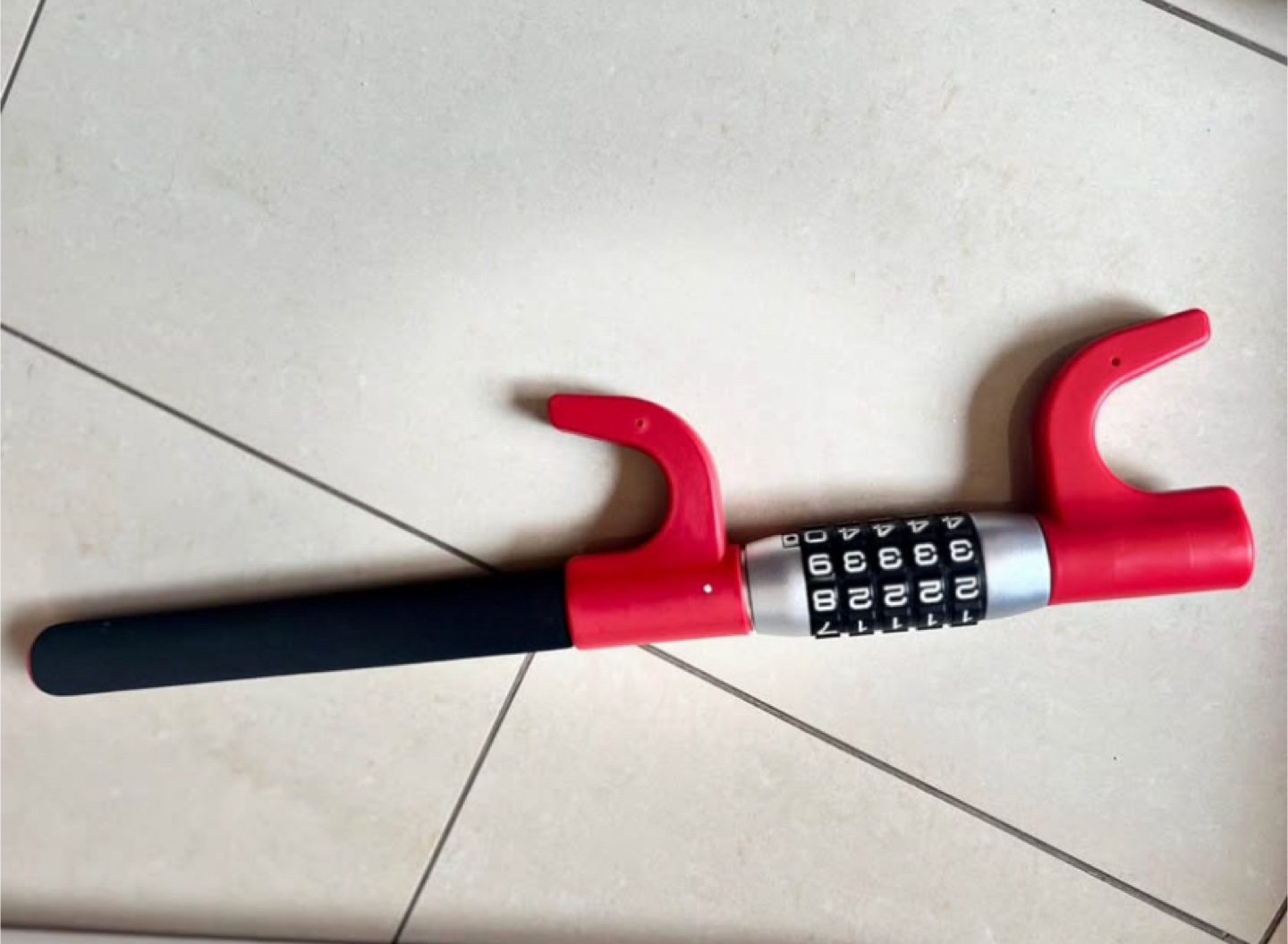 Red Car Steering Wheel Lock