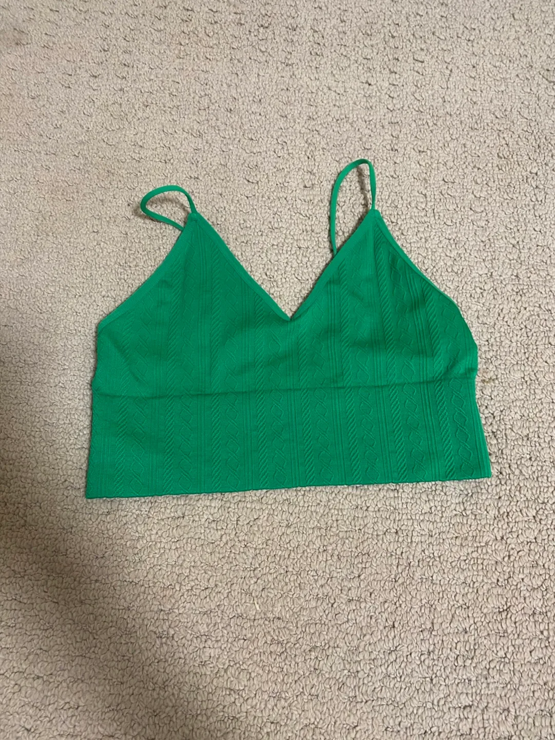 Green Knit Crop Top image indicator(2)