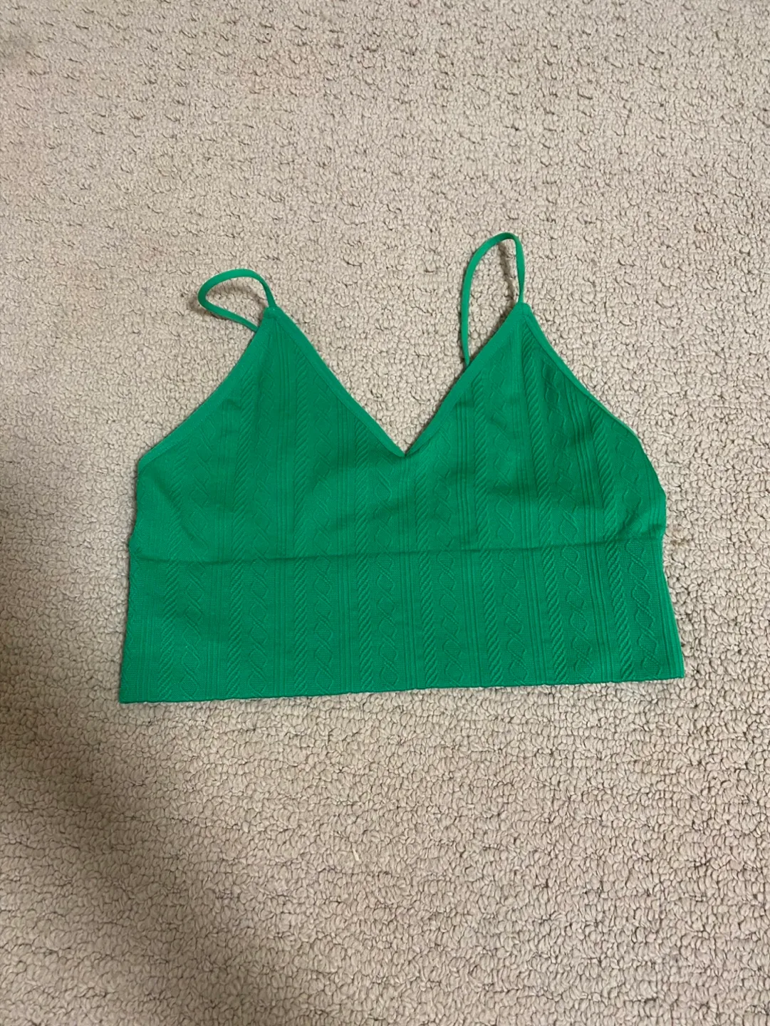 Green Knit Crop Top image indicator(3)
