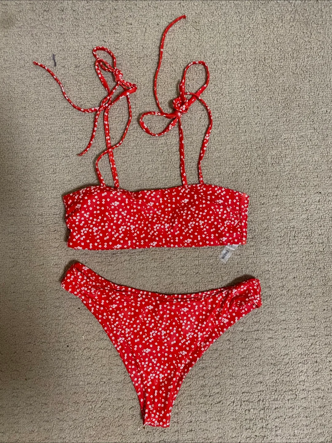 SHEIN Red Floral Bikini Set - Size M/S image indicator(2)