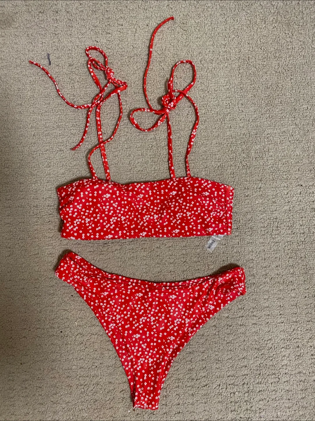 SHEIN Red Floral Bikini Set - Size M/S image indicator(3)