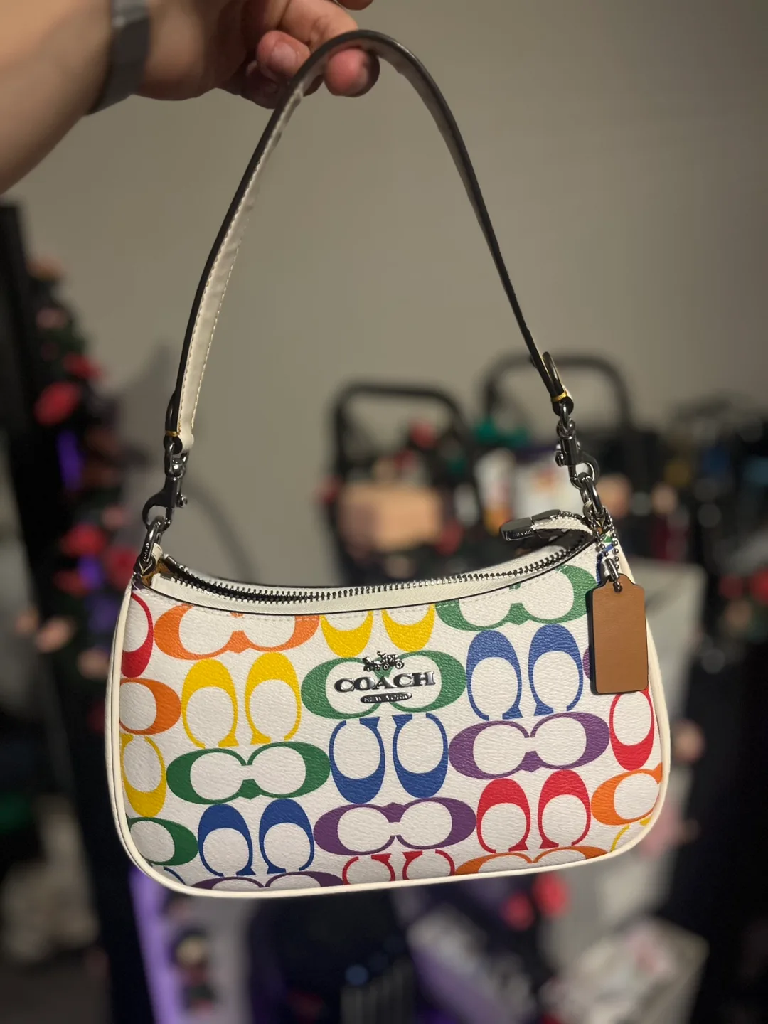 COACH Jaime Camera Bag – Rainbow Signature Canvas – Brand New image indicator(2)