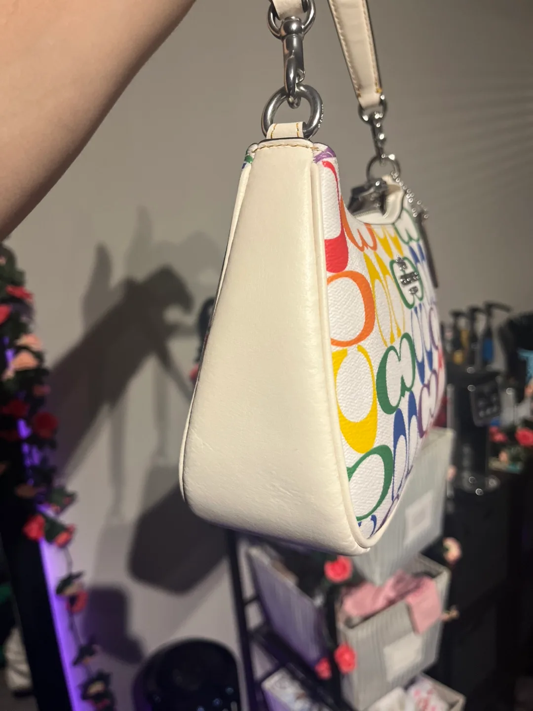 COACH Jaime Camera Bag – Rainbow Signature Canvas – Brand New image indicator(4)