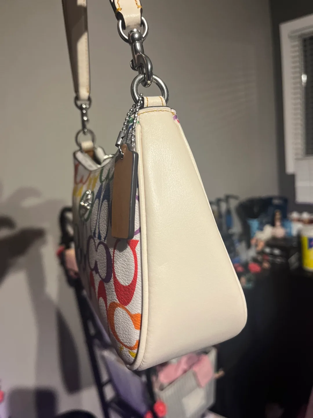 COACH Jaime Camera Bag – Rainbow Signature Canvas – Brand New image indicator(5)