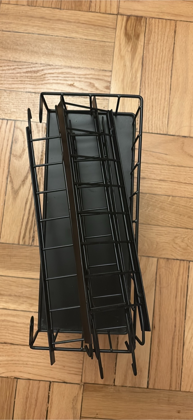 Black Metal Wire Wall Shelf - photo 2