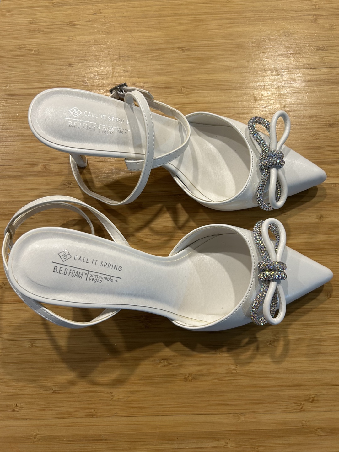 Call It Spring White Heels, Size 8.5