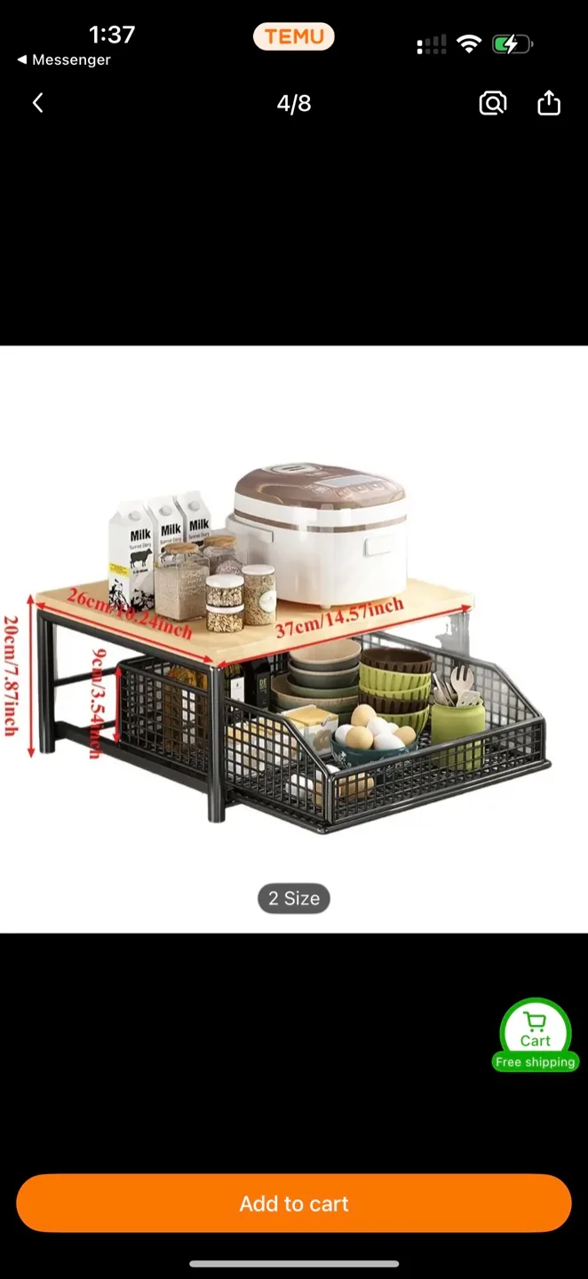Shouna-12 Kitchen Counter Shelf Organizer thumbnail