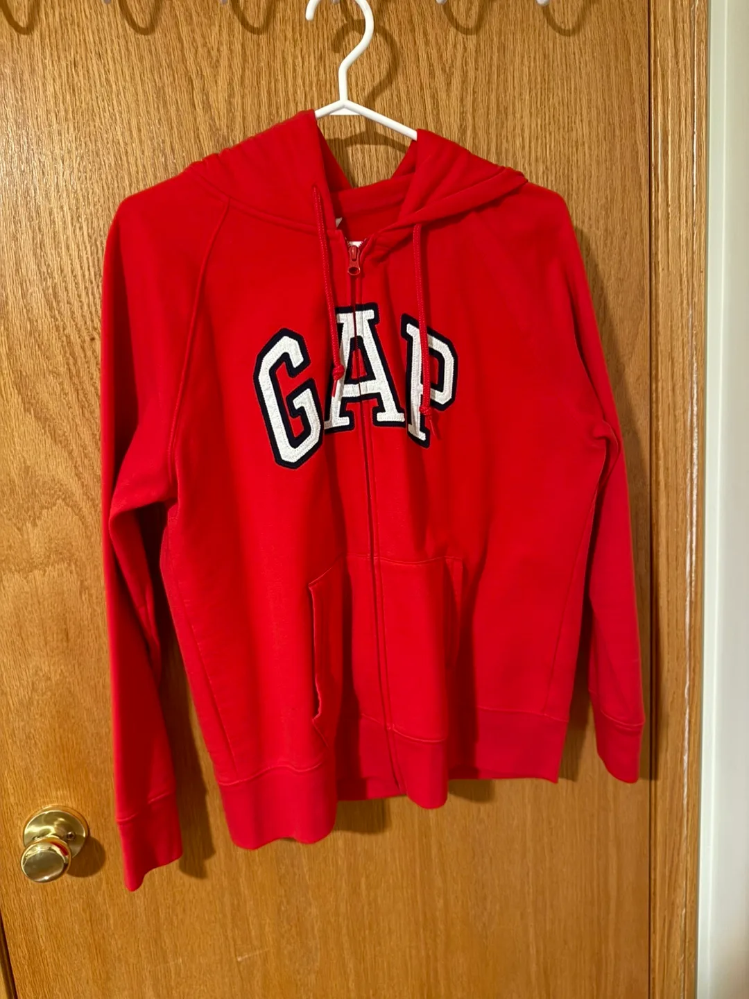 Gap Red Full Zip Hoodie - Size Large thumbnail