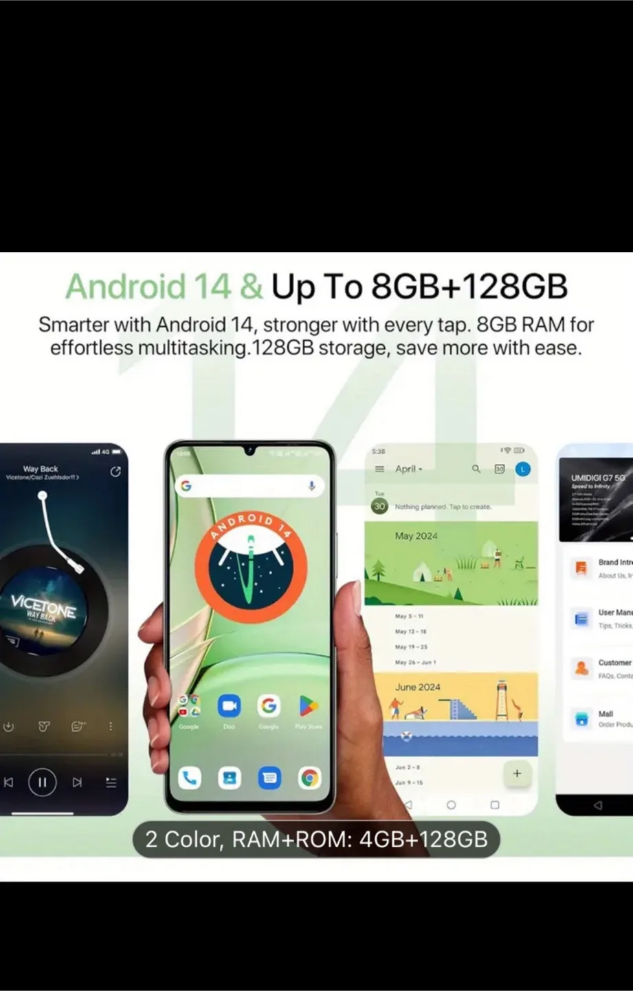 UMIDIGI G9T - Grass Green, 4GB+128GB image indicator(3)