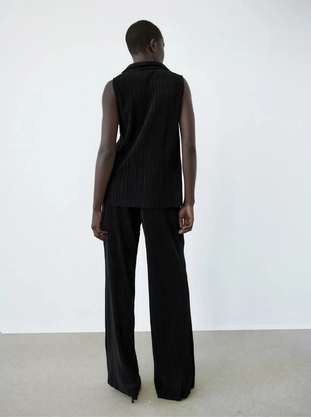 Zara Sleeveless Accordion Blouse image indicator(3)