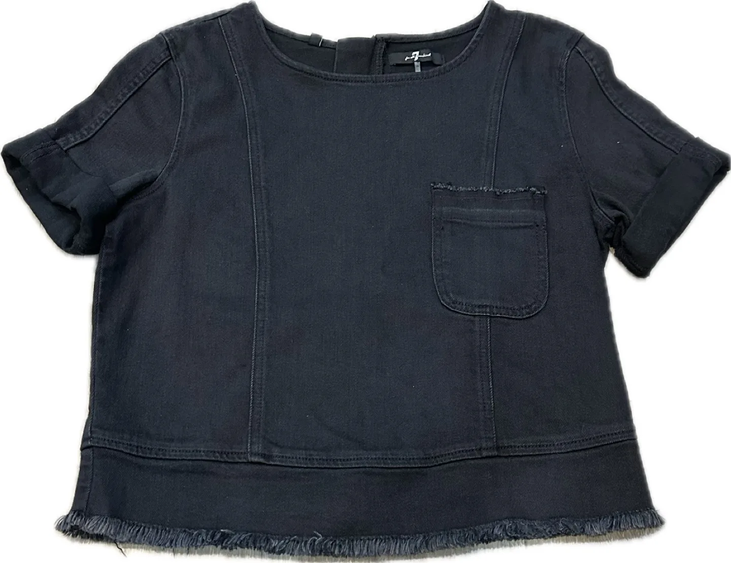 7 For All Mankind Denim Stretch Top thumbnail
