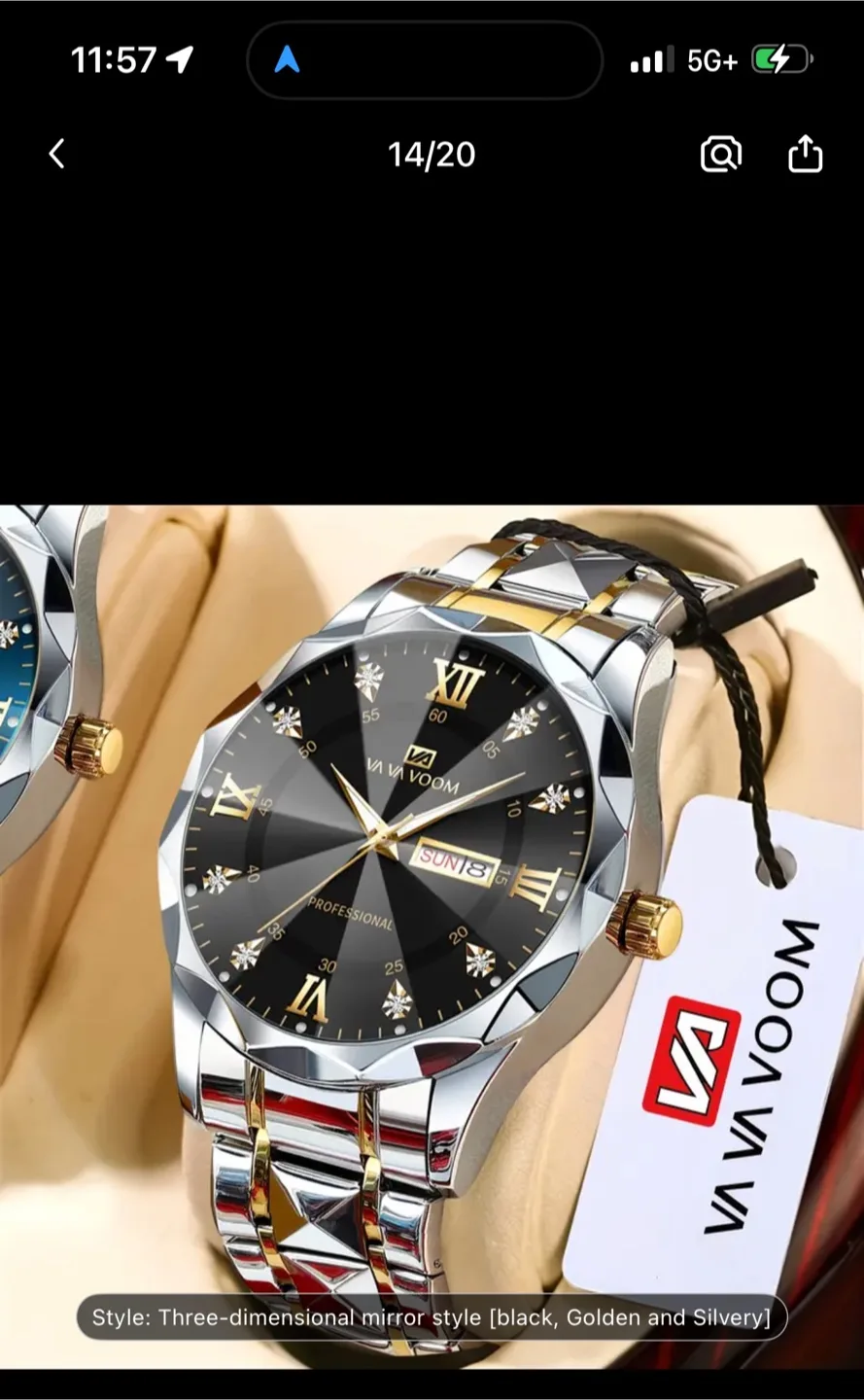 Va Va Voom Quartz Watch - Silver & Gold thumbnail