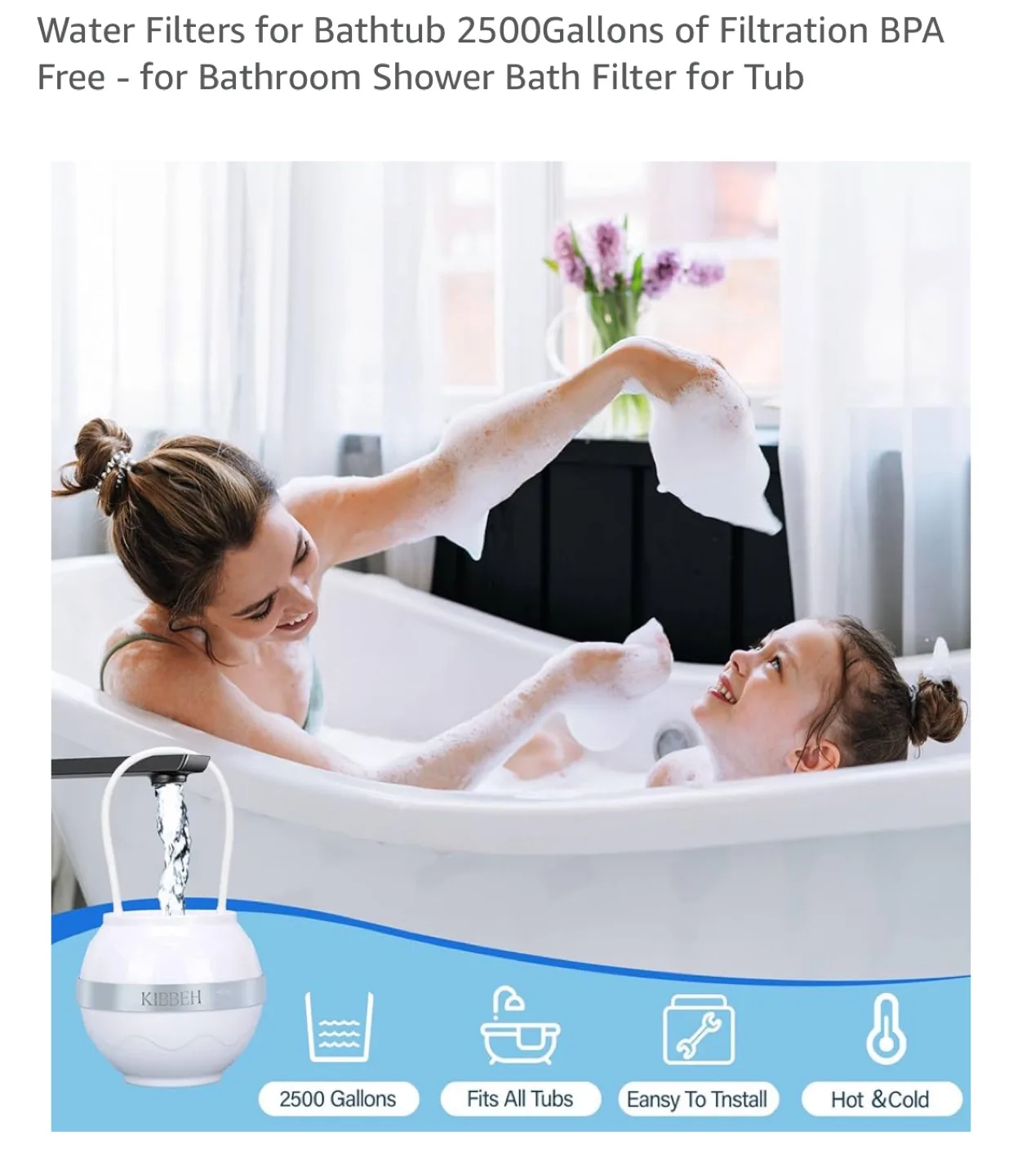 🧡 Bathtub Water Filter - 2500 Gallons image indicator(3)