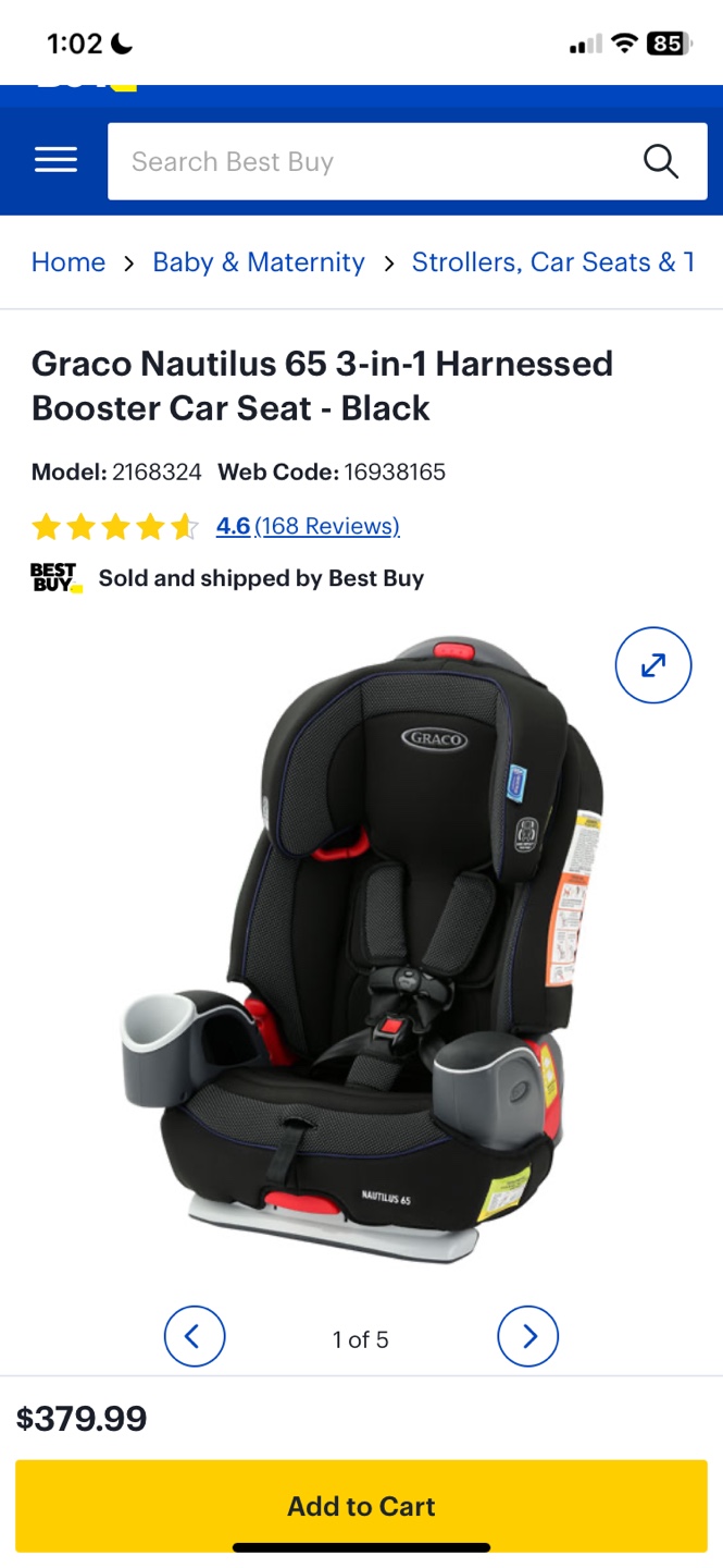 Graco Nautilus 65 3-in-1 Harness Booster Car Seat - photo 3