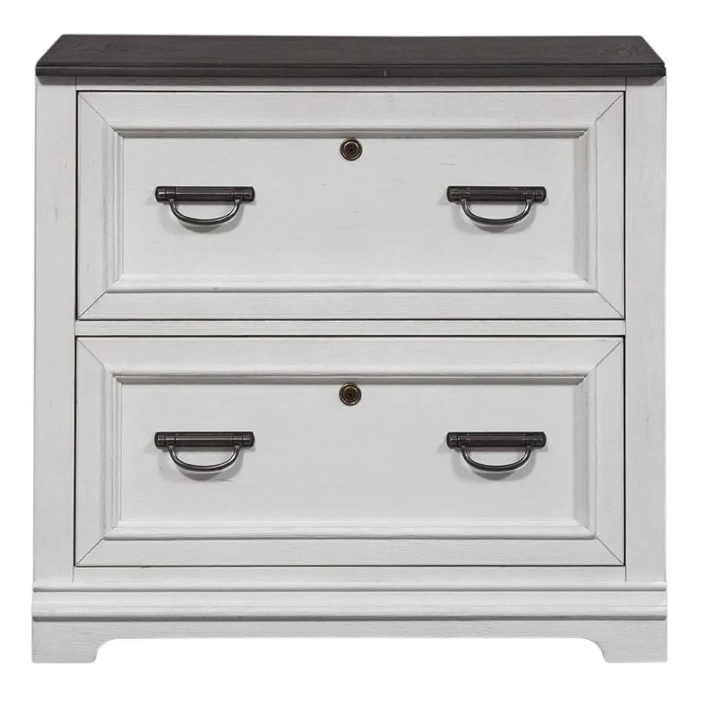 White & Gray Lateral File Cabinet (32"x31") thumbnail