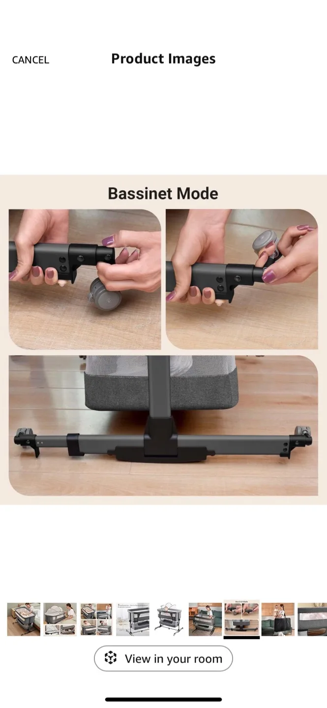 3-in-1 Bassinet - Deep Grey image indicator(8)