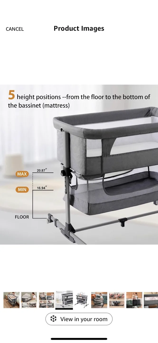3-in-1 Bassinet - Deep Grey image indicator(7)