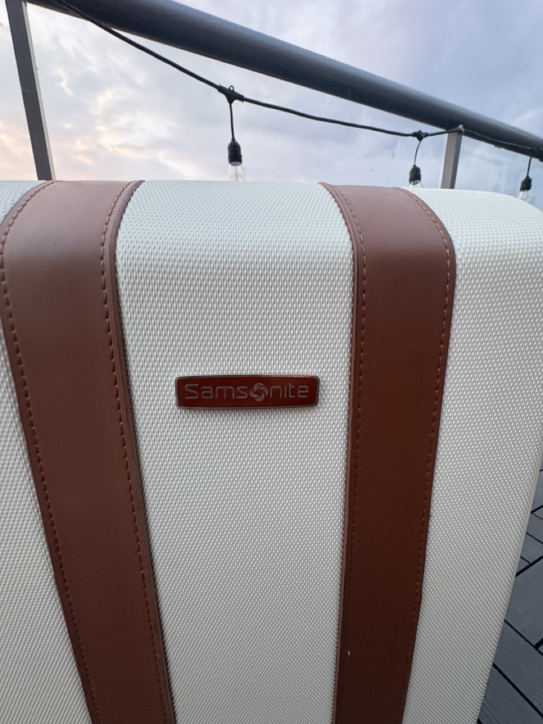 Samsonite Cream & Brown Carry-On Suitcase - photo 2
